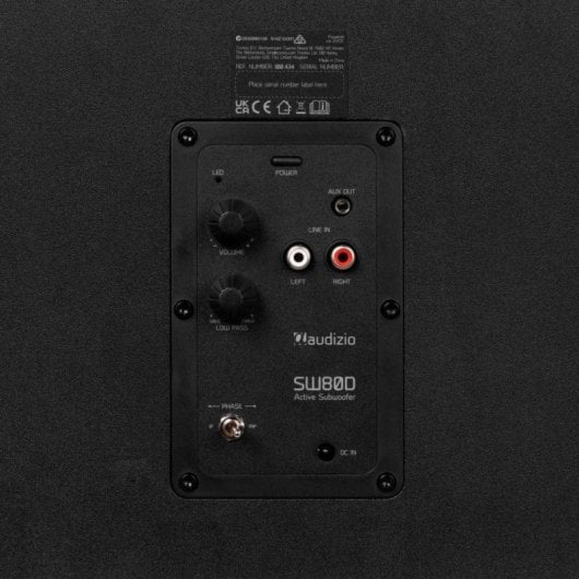 Altavoces Audizio Subwoofer activo 160W con filtro paso bajo y control de fase