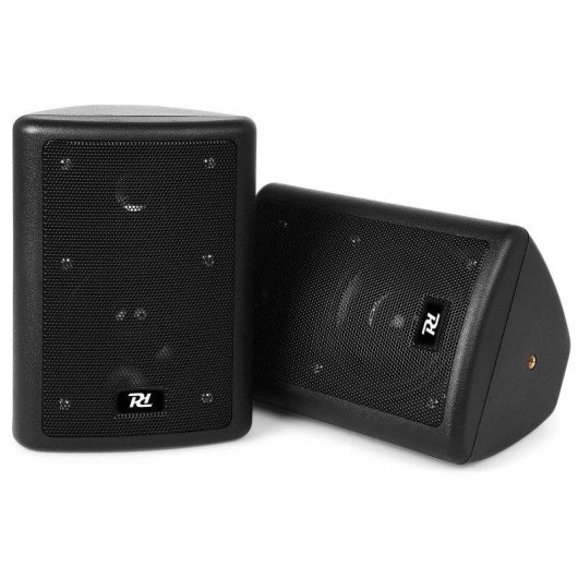 Altavoces Power Dynamics 2 vías 75W alámbricos con soportes de pared, compactos