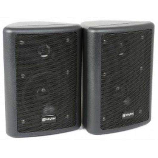 Altavoces Power Dynamics 2 vías 75W alámbricos con soportes de pared, compactos