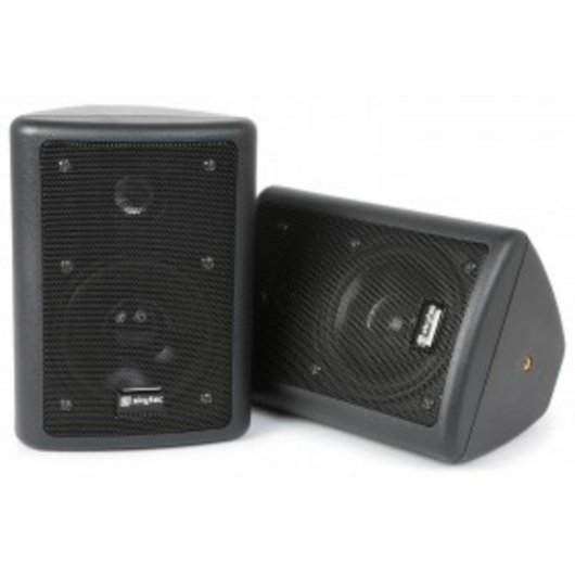 Altavoces Power Dynamics 2 vías 75W alámbricos con soportes de pared, compactos