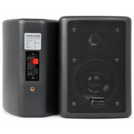Altavoces Power Dynamics 2 vías 75W alámbricos con soportes de pared, compactos