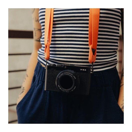 Tracolla Peak Design Leash per fotocamera digitale in pelle arancione