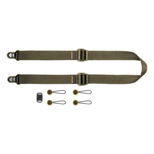 Kameragurt Peak Design Slide Lite Veganes Leder Grün 145 cm