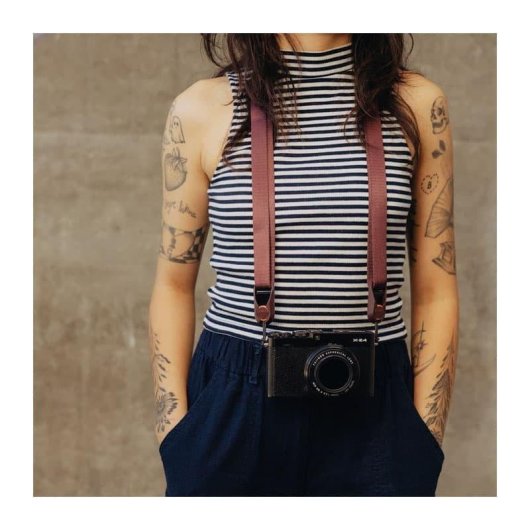 Sangle Peak Design Leash en cuir violet pour appareil photo