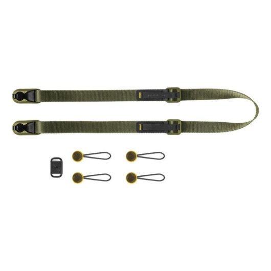 Tracolla Peak Design Leash in pelle verde 145 cm 90 kg per fotocamera