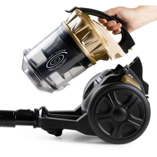 Aspirateur sans Sac Domo DO7297S 700W HEPA 13 2,5L Noir/Doré
