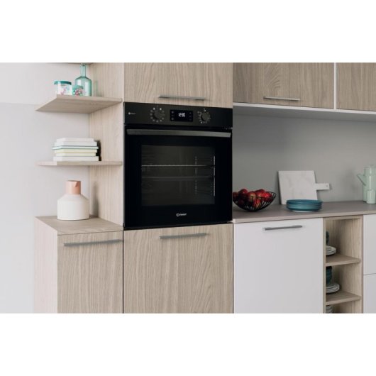 Horno Multifunción Indesit IO 258HS B 71L 60cm Hidrolítico A+ Vapor Grill Negro