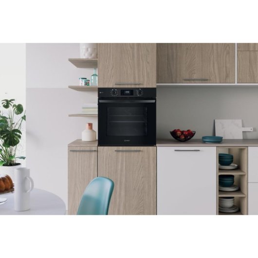 Horno Multifunción Indesit IO 258HS B 71L 60cm Hidrolítico A+ Vapor Grill Negro