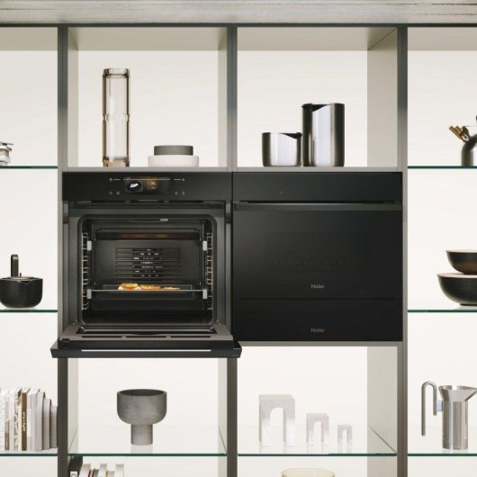 Horno Multifunción Haier H6 ID68M5YTB 78L 60cm Pirolítico+Hidrolítico A++ con WiFi Negro