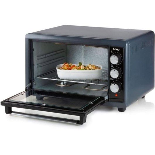 Mini Forno Domo DO518GO 38L 1300W Convecção Temporizador Preto/Azul