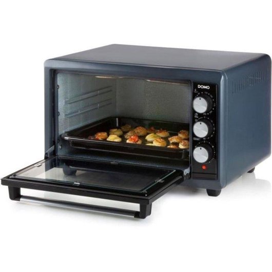 Mini Forno Domo DO518GO 38L 1300W Convecção Temporizador Preto/Azul