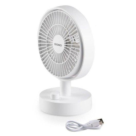 Mini Ventilatore da Tavolo Domo DO8151 11W 15cm 10 Velocità Oscillante Ricaricabile USB-C