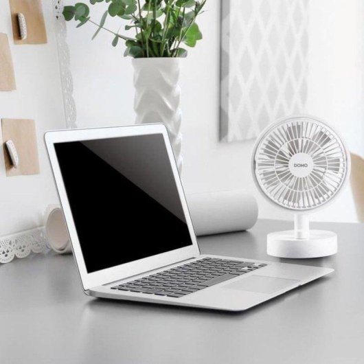 Mini Ventilatore da Tavolo Domo DO8151 11W 15cm 10 Velocità Oscillante Ricaricabile USB-C