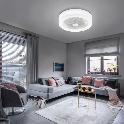 Ventilateur de Plafond avec Lumière Farelek Air-light Crown 95W 40cm LED 24W Télécommande Reversible