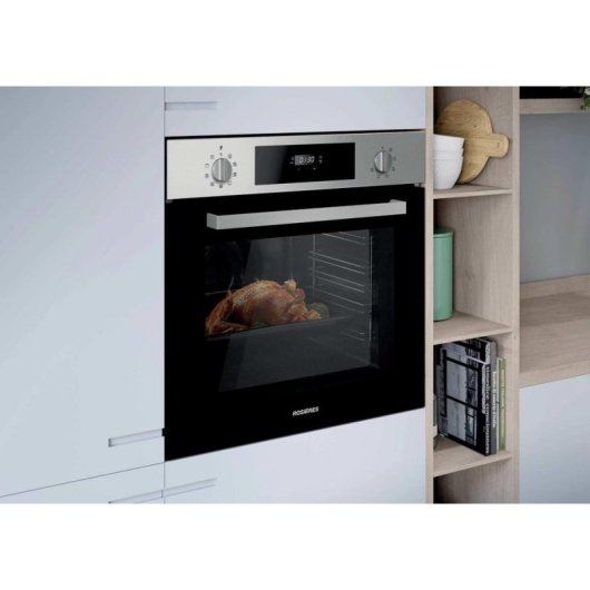 Einbaubackofen Rosieres RFC31P5879IN Pyrolyse 70L 60cm A 10 Funktionen Inox Schwarz