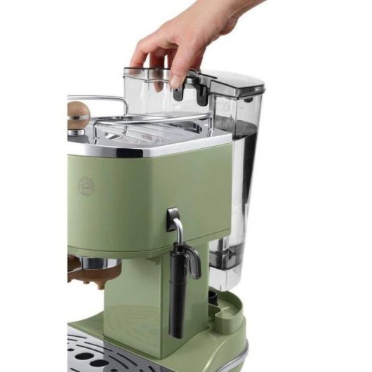 Máquina de café expresso De’Longhi Icona Vintage Olive 1,4 L 15 Bares com sistema Cappuccino