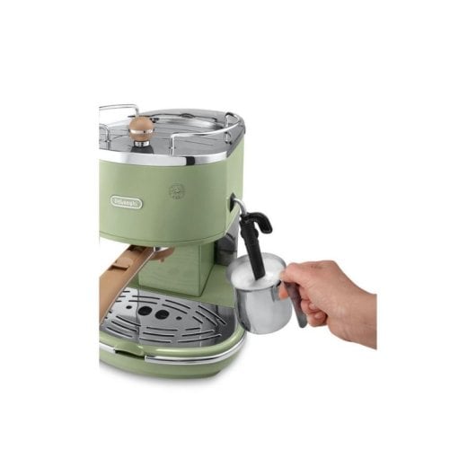 Máquina de café expresso De’Longhi Icona Vintage Olive 1,4 L 15 Bares com sistema Cappuccino