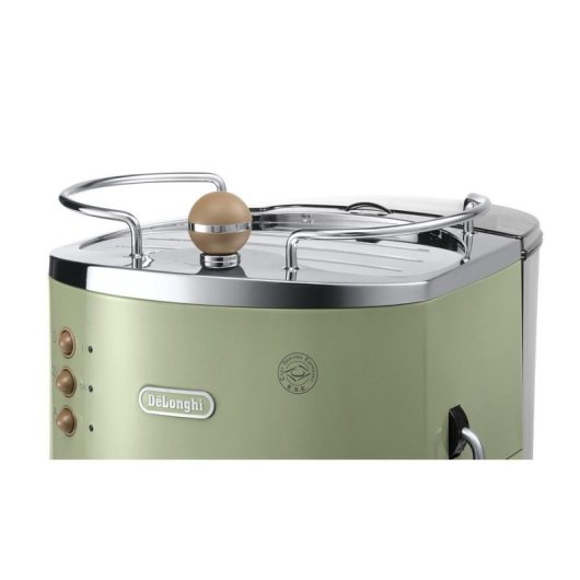 Máquina de café expresso De’Longhi Icona Vintage Olive 1,4 L 15 Bares com sistema Cappuccino