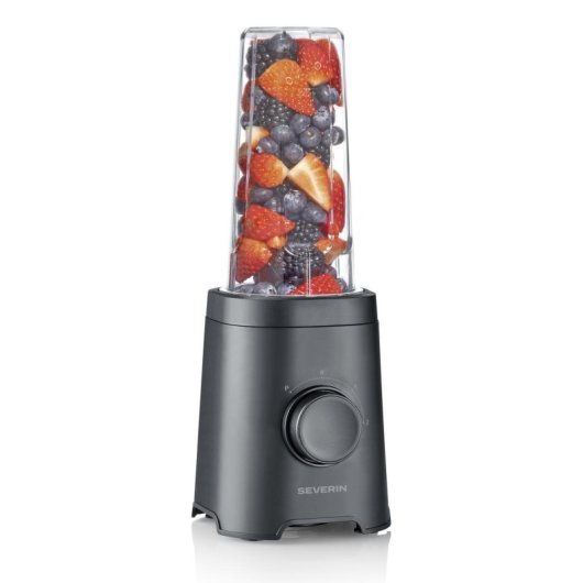 Mixeur Severin SM 3743 Portable 320 W Noir 2 Vitesses Pulse 2 Bouteilles 600 ml