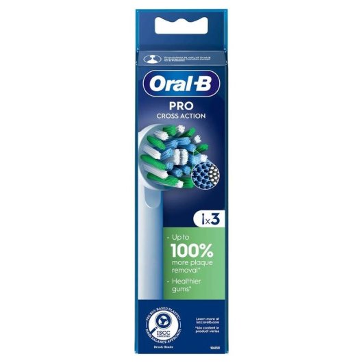 Recargas Escovas Dentes Oral-B Pro Cross Action 3 Unidades Filamentos em X