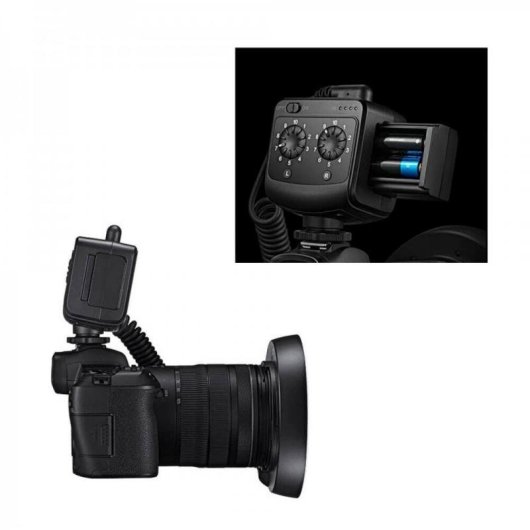 Luminaria circular Godox Ring72 LED alimentacao por pilhas AA