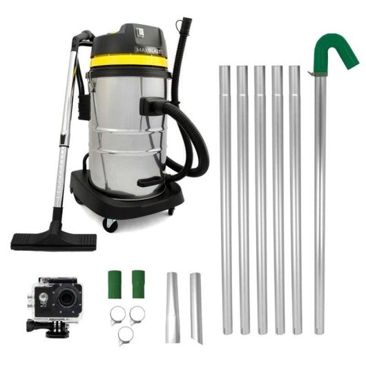 Aspiradora industrial Monster Kit limpieza canalones 1400W 50L con cámara 4K