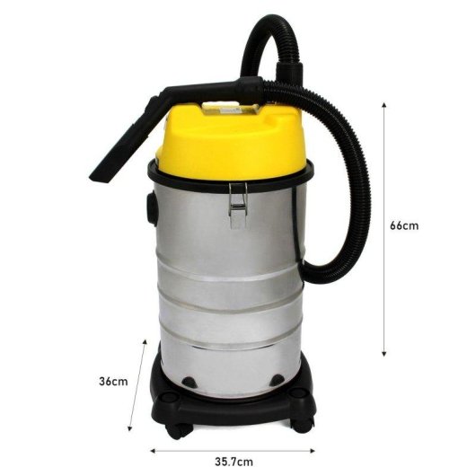 Aspiradora industrial Monster Kit limpieza canalones 1400W 30L cámara 4K plateado
