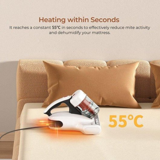 Aspirateur JIGOO J200 500W UV 60°C Double Réservoir 13kPa Écran LED