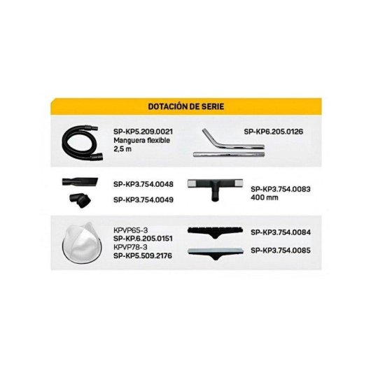 Aspirateur Industriel Kompak KP-VP78-3 3000W 78L Poussière et Liquide