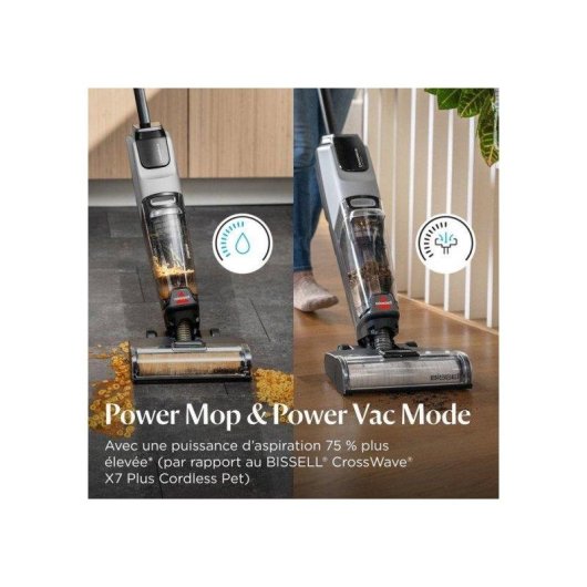 Aspirador sem Fios Bissell Crosswave Omniforce 2 Modos Anti-emaranhamento 30 min