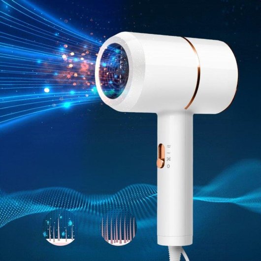 Secador de Cabelo Iónico Dam Electronics 800W Luz Azul Hidratante 3 Velocidades Anti-frizz