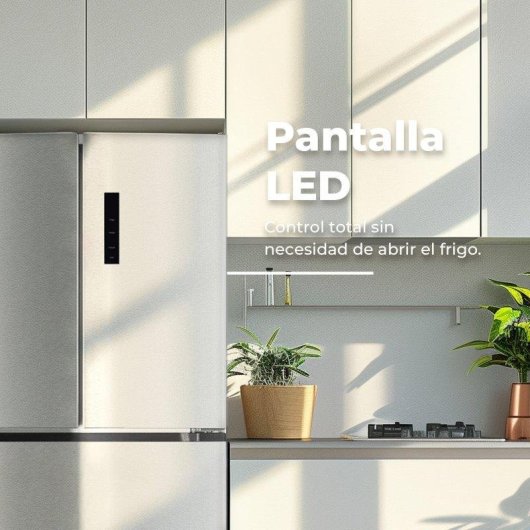 Frigorífico Francés Evvo F80X Total No Frost Inox 183cm 510L E motor inverter