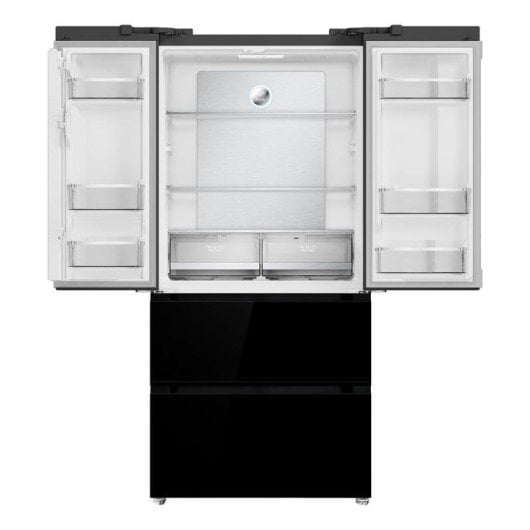 Frigorífico Cuatro Puertas Aspes AFF18801ENFIDN No Frost 183cm 510L E Cristal negro táctil