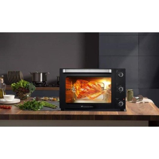 Mini Four Continental Edison CEMF60B3 57L 2300W Chaleur Tournante Minuterie Noir