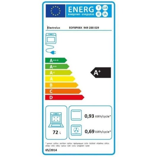 Four Encastrable Electrolux EOF8P08X Pyrolyse 72L 60cm Ecran Tactile Inox
