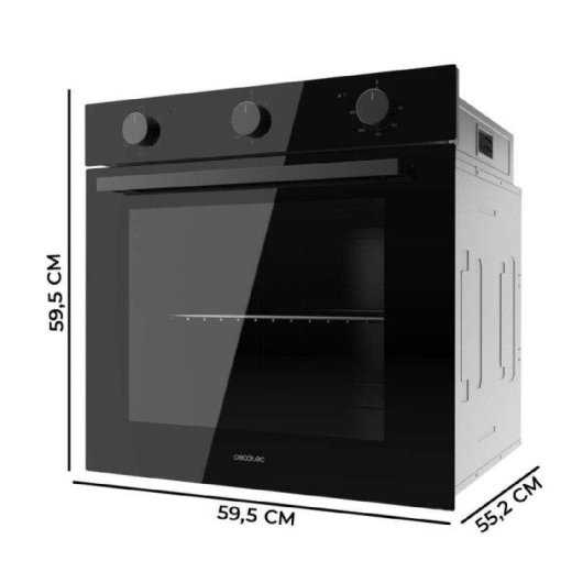 Four encastrable Cecotec Bolero Hexa C126001 Hydrolyse Noir 77L 60cm Vapeur Minuteur Classe A