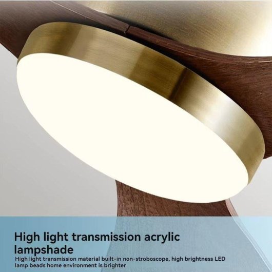 Ventilatore da Soffitto con Luce Autrucker 24W 106cm 6 Velocità Telecomando Silenzioso Bronzo
