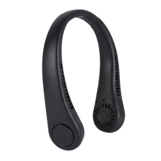 Mini Ventilador de Cuello La Casa de las Carcasas 3 Velocidades Batería Recargable Silencioso Negro