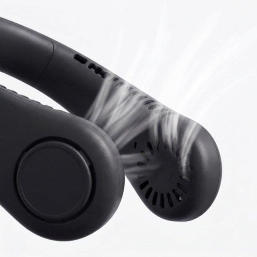 Mini Ventilador de Cuello La Casa de las Carcasas 3 Velocidades Batería Recargable Silencioso Negro