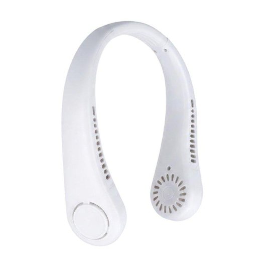 Mini Ventilador de Cuello La Casa de las Carcasas 3 Velocidades Batería Recargable Silencioso Blanco