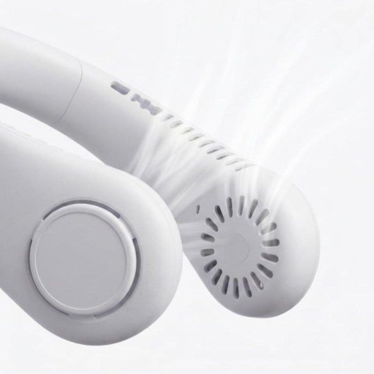 Mini Ventilador de Cuello La Casa de las Carcasas 3 Velocidades Batería Recargable Silencioso Blanco