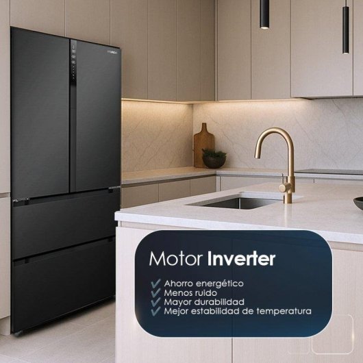 Frigorífico Cuatro Puertas Hyundai HFR18383NDDD00 No Frost 183cm 436L E Dark Inox