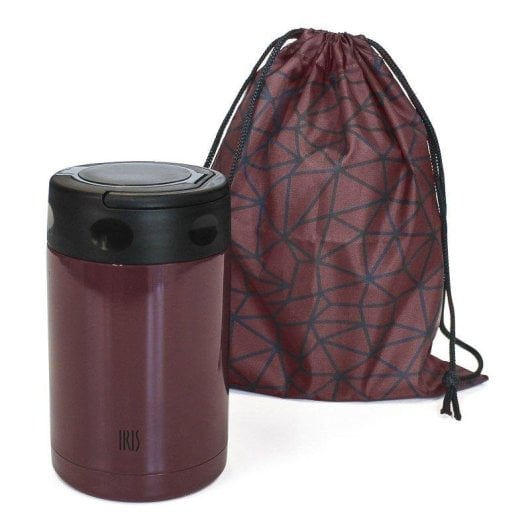 Termo para Comida Iris Colored 0.5L Acero Inoxidable Doble Pared Burdeos
