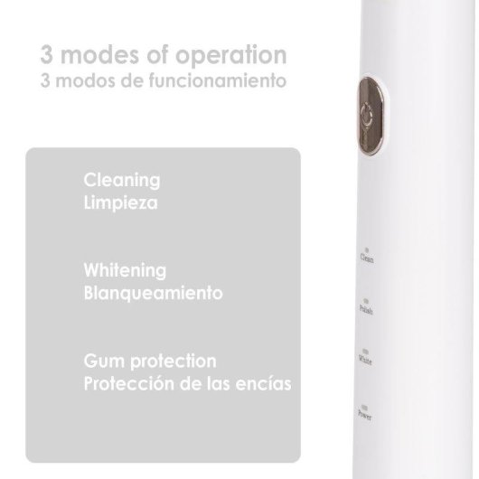 Cepillo de dientes eléctrico sónico Dam Electronics ET01 3 Modos 2 Cabezales USB