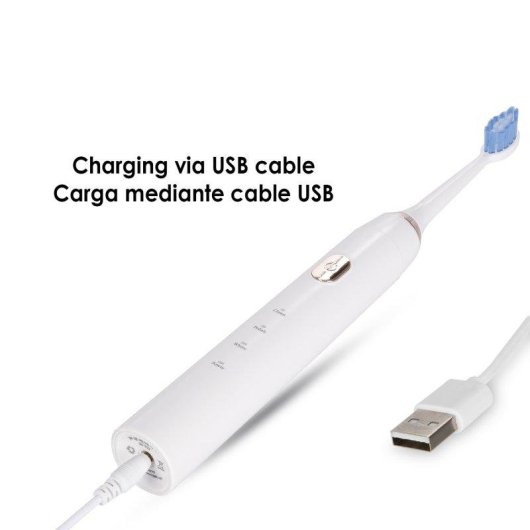 Cepillo de dientes eléctrico sónico Dam Electronics ET01 3 Modos 2 Cabezales USB