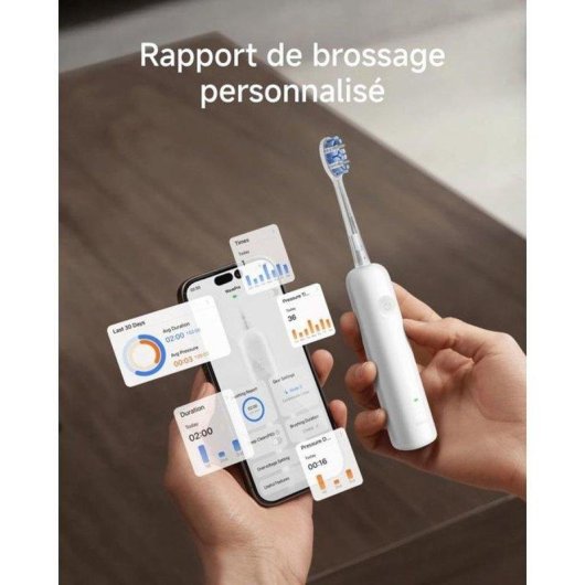Brosse à Dents Sonique Laifen Wave Pro 2 Modes 3 Intensités Capteur de Pression Étui
