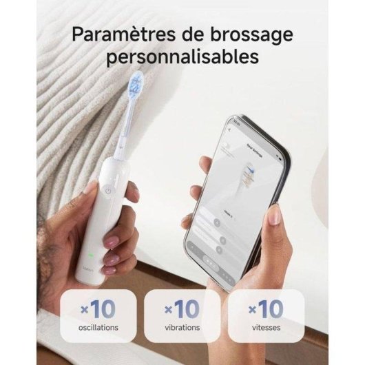 Brosse à Dents Sonique Laifen Wave Pro 2 Modes 3 Intensités Capteur de Pression Étui