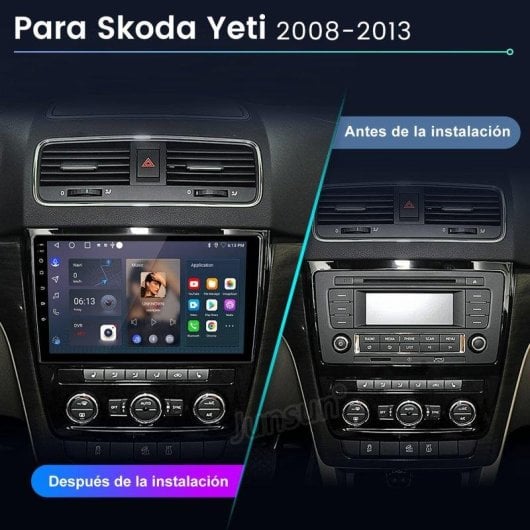 Autoradio JUNSUN 2+64gb Android 15 CarPlay GPS BT SWC Skoda Yeti 5L