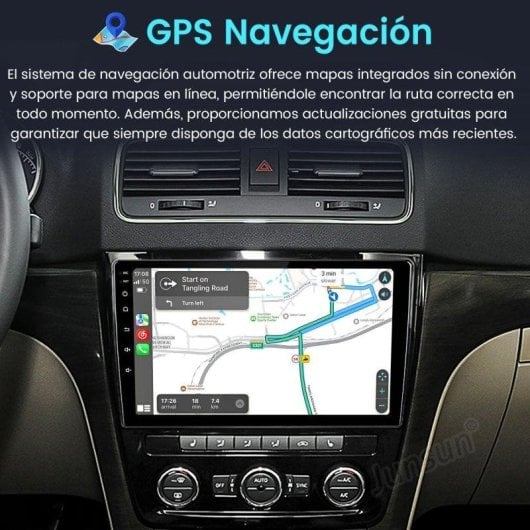 Autoradio JUNSUN 2+64gb Android 15 CarPlay GPS BT SWC Skoda Yeti 5L