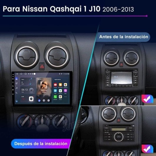 Autoradio JUNSUN Android 15 2+64GB Carplay GPS WiFi Nissan Qashqai J10